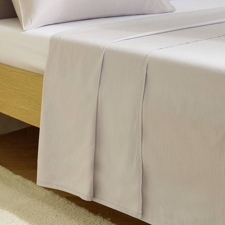 Habitat Cool Cotton Lyocell grey flat sheet single, UK version