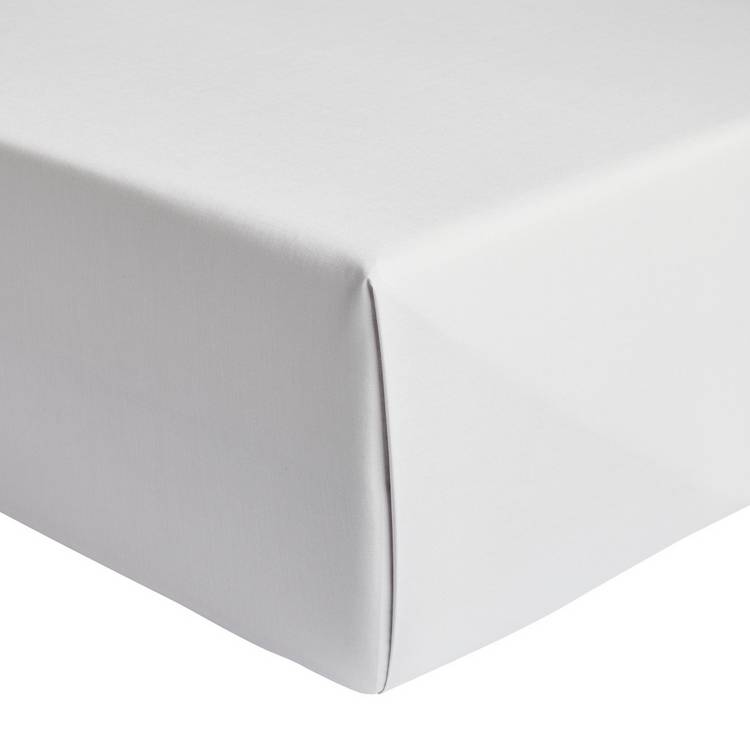 Habitat Cool Cotton Lyocell grey flat sheet single, UK version