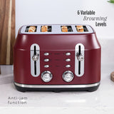 Rangemaster Classic 4 slice toaster burgundy kitchen appliance - British product
