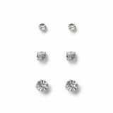Uncommon Souls crystal stud earrings pack of 3 (British brand)