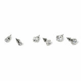 Uncommon Souls crystal stud earrings pack of 3 (British brand)