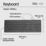 HP 150 wired keyboard and mouse set, imported from the UK