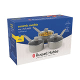 Russell Hobbs 3-piece PFAS-free aluminium saucepan set grey - British product