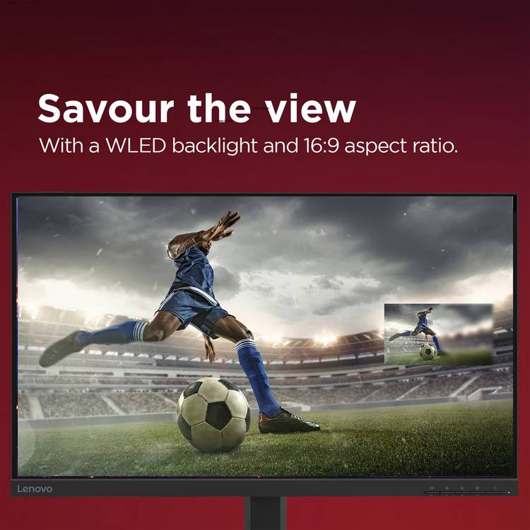 Lenovo L27-4e 27in Full HD monitor - British product