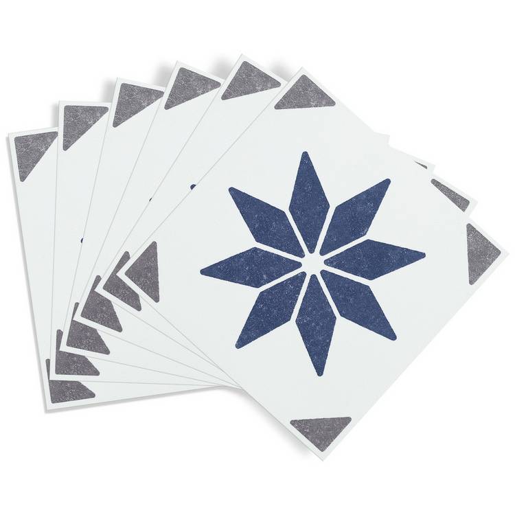 DC Fix Alia Blue self-adhesive wall tiles 150x150mm (British brand)