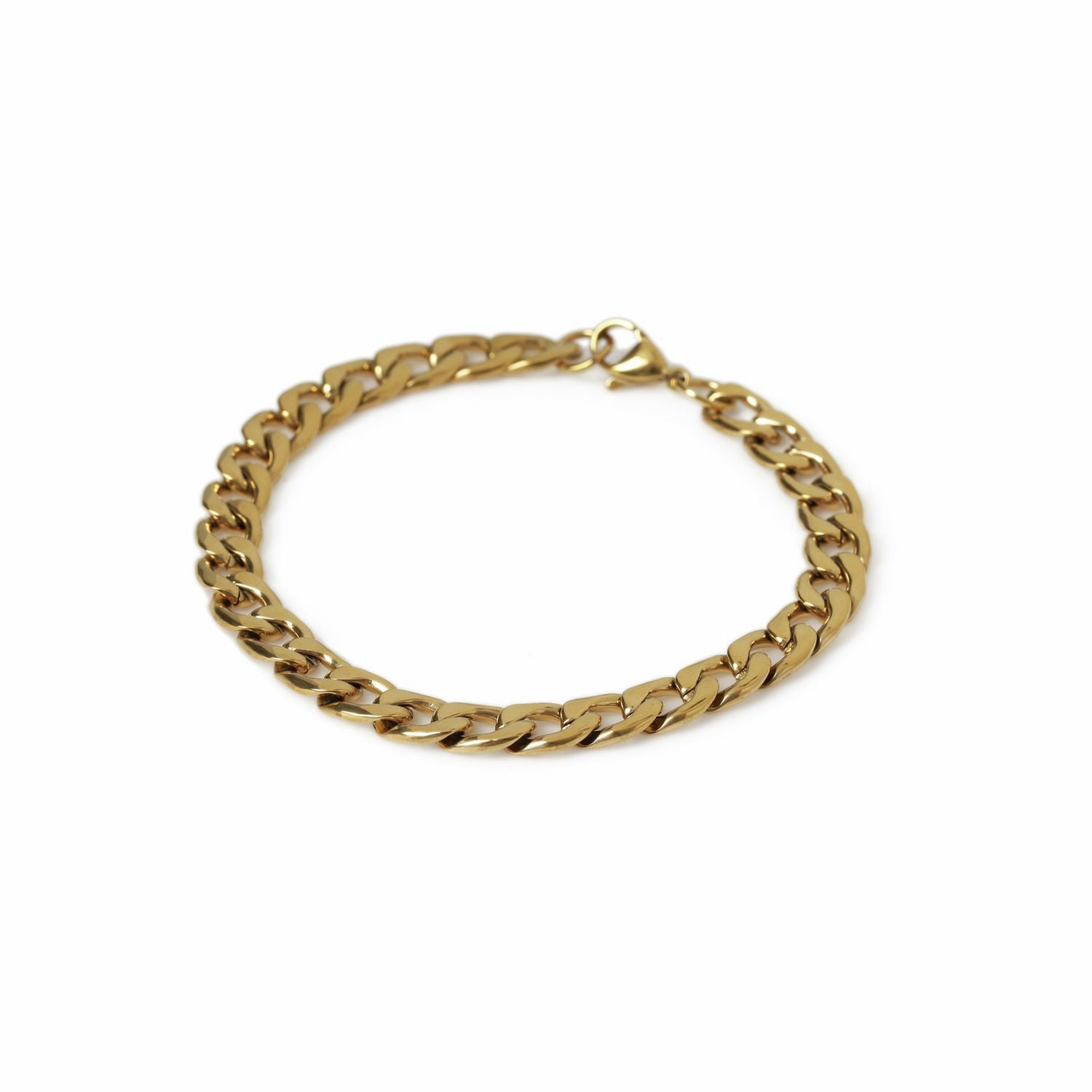 Uncommon Souls men's gold tone curb chain bracelet, UK version