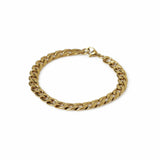 Uncommon Souls men's gold tone curb chain bracelet, UK version