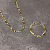 Uncommon Souls men's gold tone curb chain bracelet, UK version