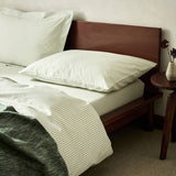 Habitat fitted sheet green stripe toddler L140x70cm, imported from the UK