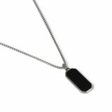 Uncommon Souls men's stainless steel black tag chain - British product