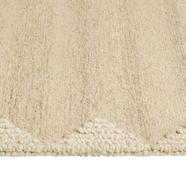 Habitat beige wool rug with diamond border 120x170cm, UK version