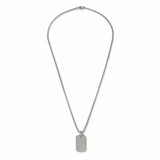 Uncommon Souls men's silver dog tag pendant necklace, imported from the UK