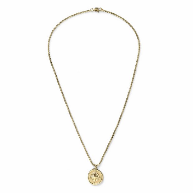 Uncommon Souls gold stainless steel pendant necklace 20 inch - British product