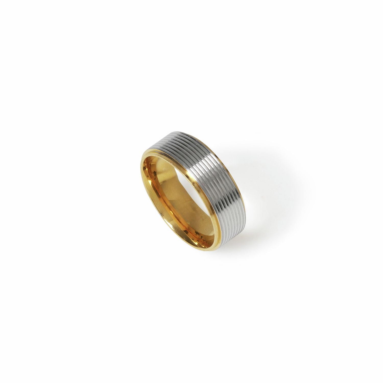 Uncommon Souls Mixed Metal Stainless Steel Band Ring - S/M