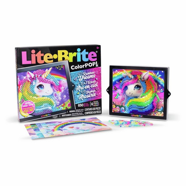 Lite Brite ColorPOP Rainbow Dreams activity toy, UK version