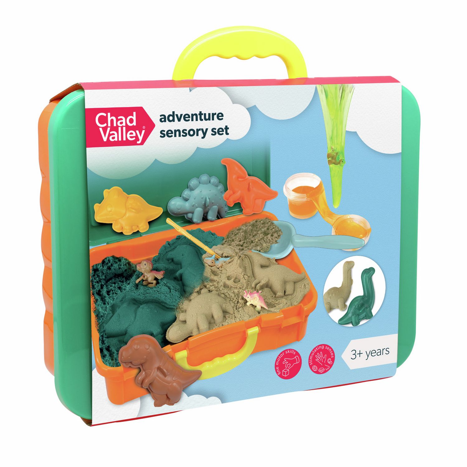 Chad Valley Sensory Adventure Set with slime and sand, UK version