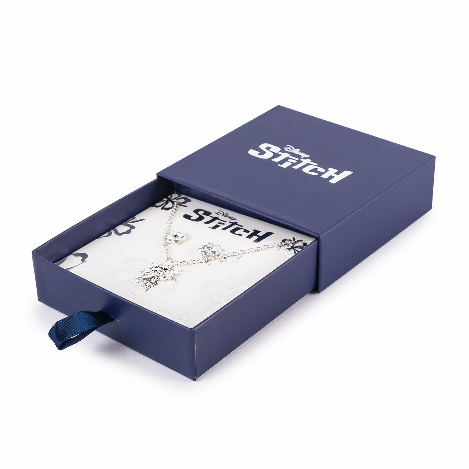 Custard London Stitch pendant and flower earring set - British product