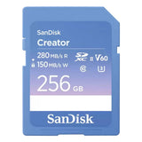 SanDisk SD memory card UHS-II Creator 256GB, imported from the UK