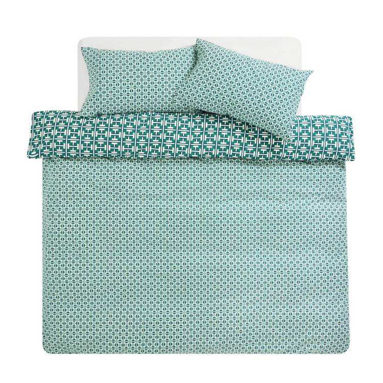 Habitat Geo Box Print Teal bedding set single (British brand)