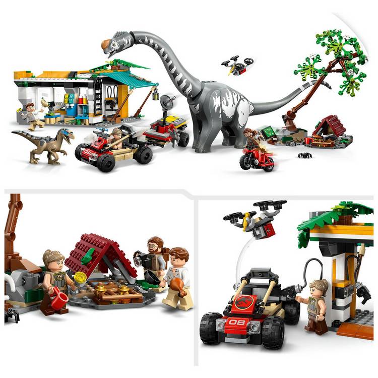 LEGO building toy Jurassic World Raptor and Titanosaurus Mission 582 pieces - British product