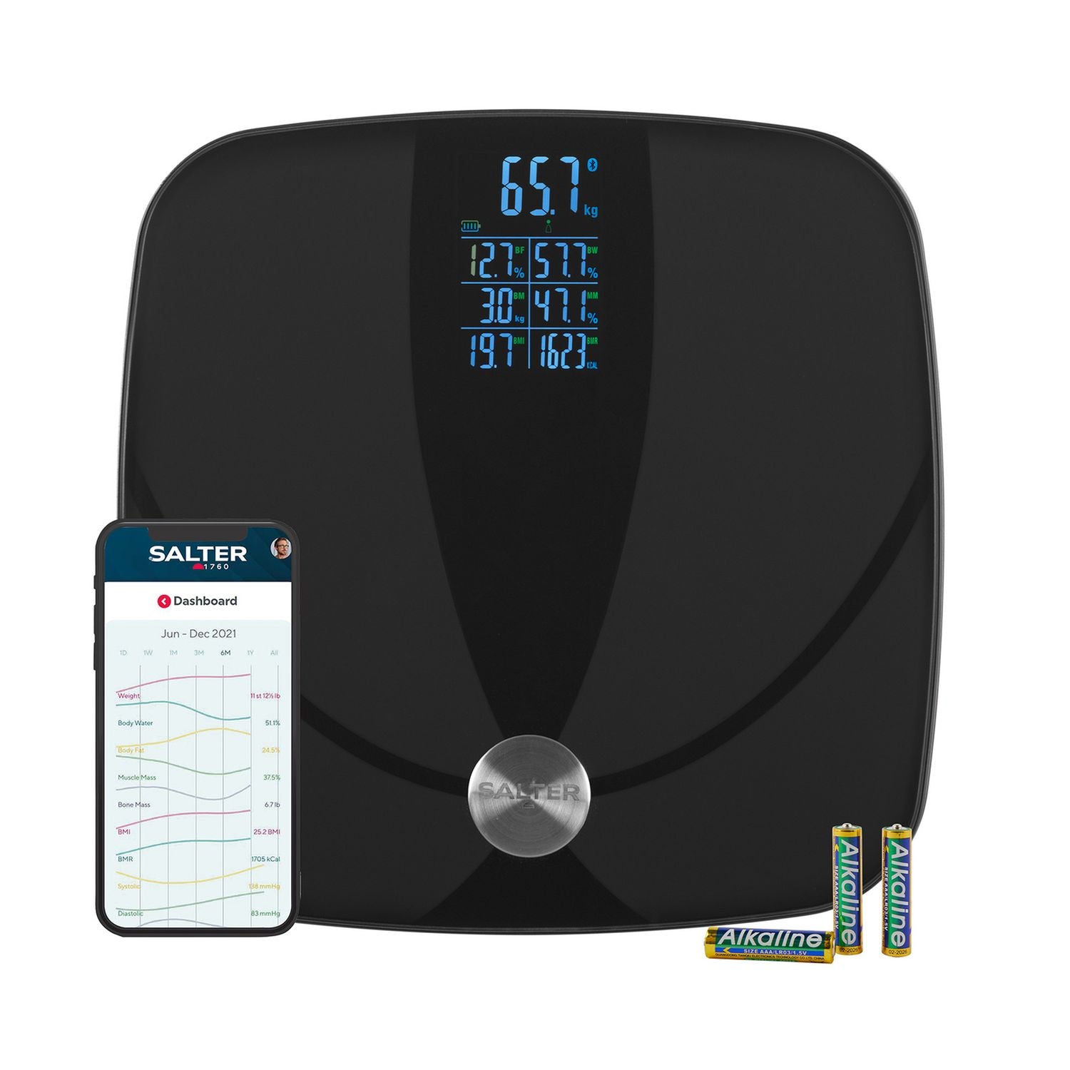 Salter smart bathroom scale with LED display - British product