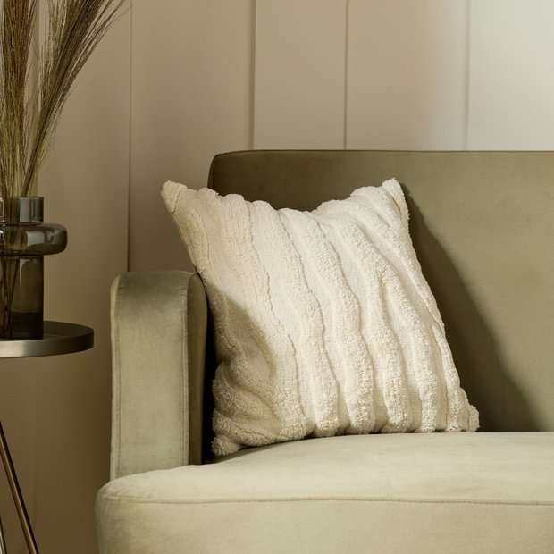 Habitat tufted waves cushion neutral 43x43cm - British product