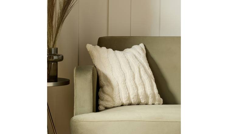 Habitat tufted waves cushion neutral 43x43cm - British product