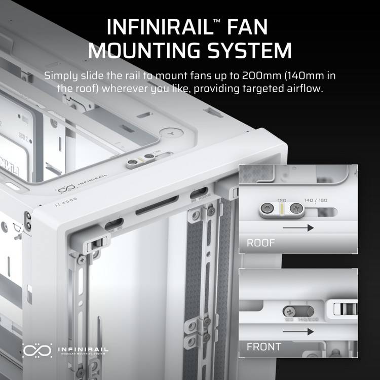 Corsair FRAME 4000D RS ARGB white mid-tower PC case - British product