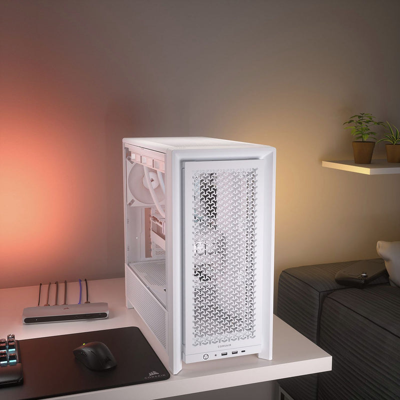 Corsair FRAME 4000D RS ARGB white mid-tower PC case - British product