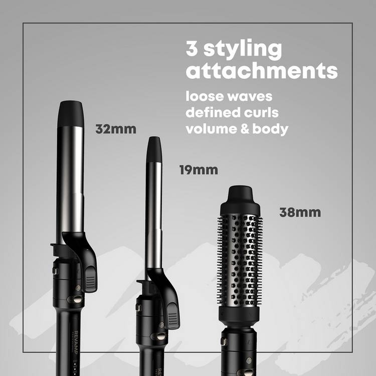 Revamp Revolve Hair Styler interchangeable barrels - British product