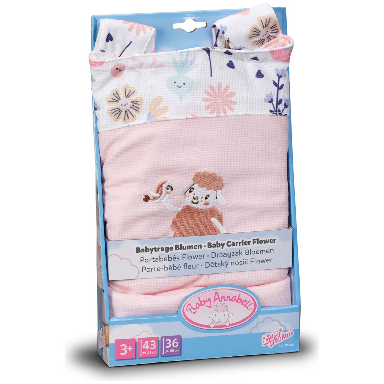 Baby Annabell Active Cocoon doll carrier for 36cm dolls (British brand)