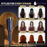 H2O Steam Styler Slim 2-in-1 hair straightener and curler, UK version