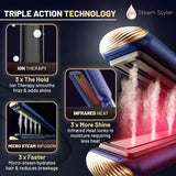 H2O Steam Styler Slim 2-in-1 hair straightener and curler, UK version
