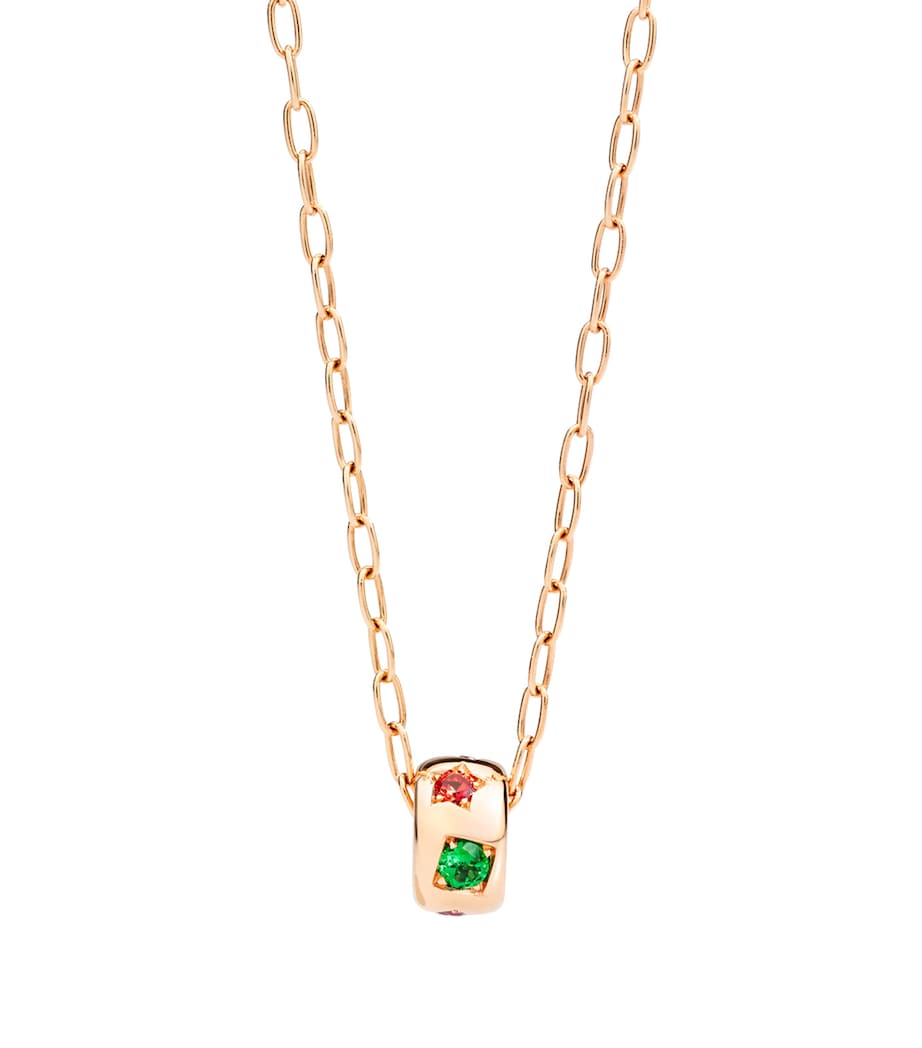 Pomellato Iconica pendant necklace rose gold gemstones, UK version