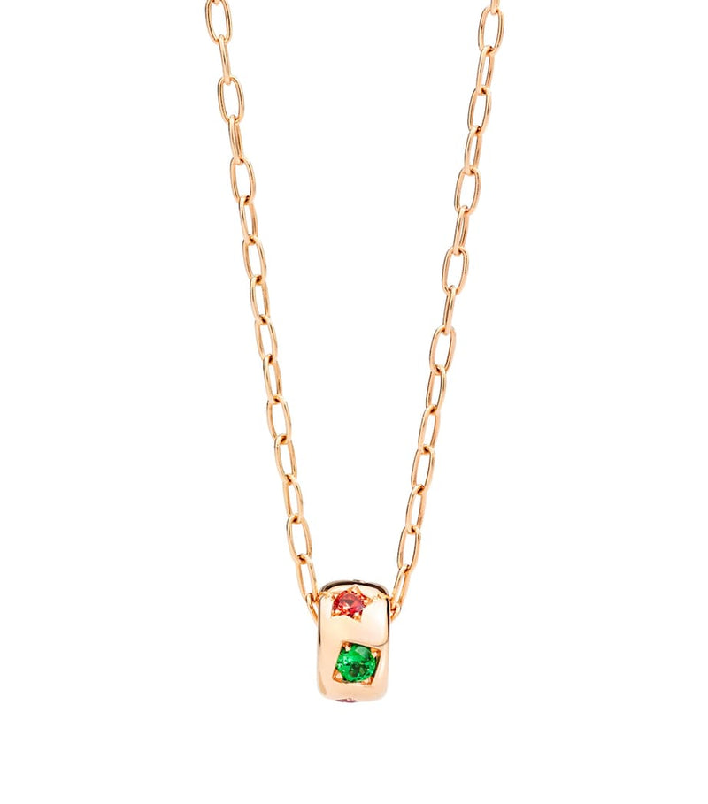 Pomellato Iconica pendant necklace rose gold gemstones, UK version
