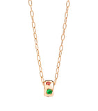 Pomellato Iconica pendant necklace rose gold gemstones, UK version