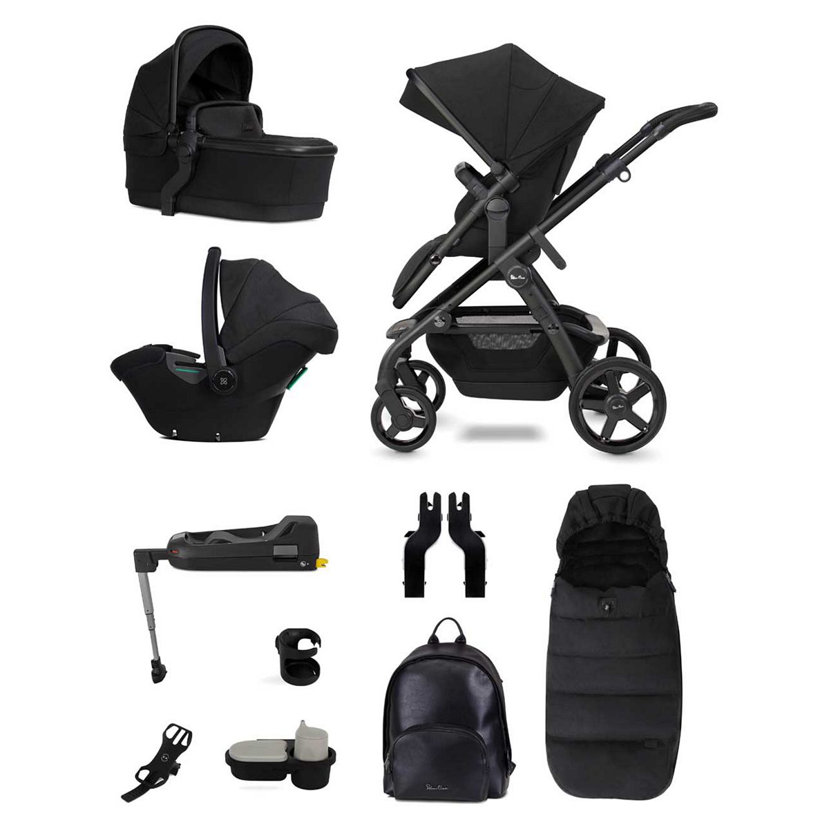 Silver Cross Wave Onyx Pushchair with Ultimate Pack GOODS Boots   