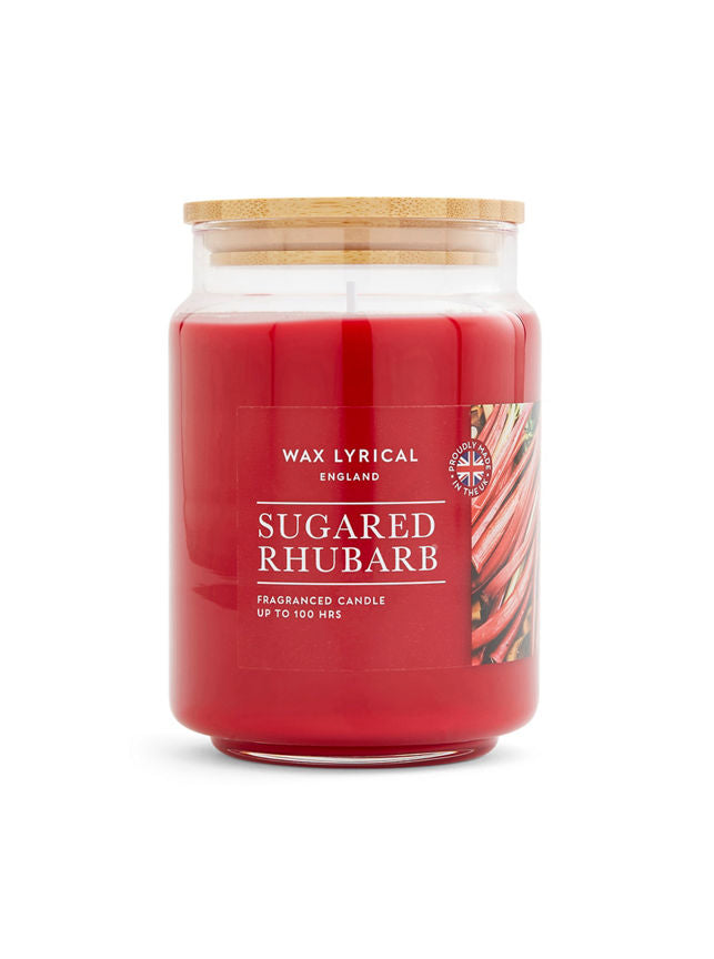 Wax Lyrical Large Jar Sugared Rhubarb Candle GOODS ASDA   