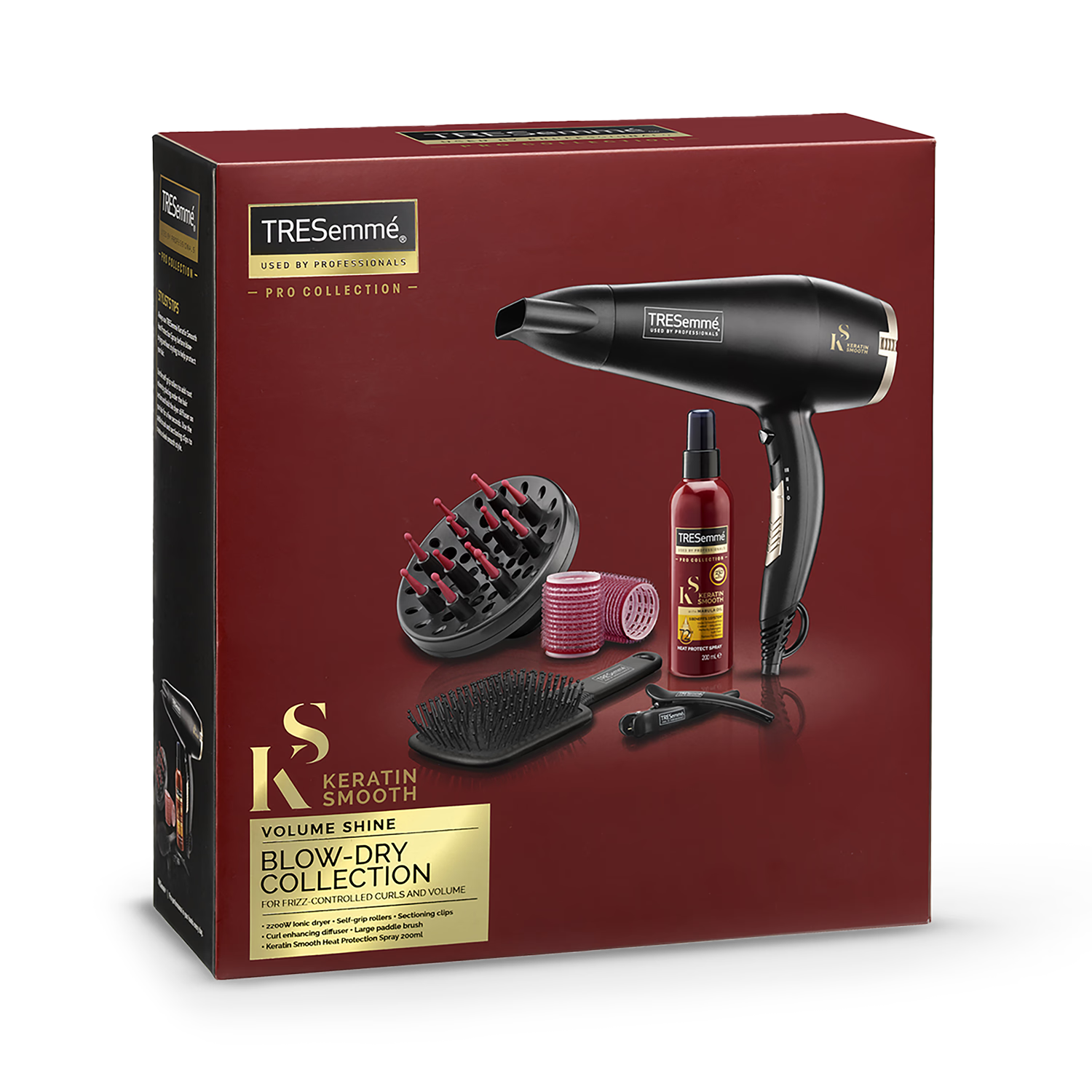 TRESemmé Keratin Volume Shine Blow Dry Collection black hair dryer, imported from the UK