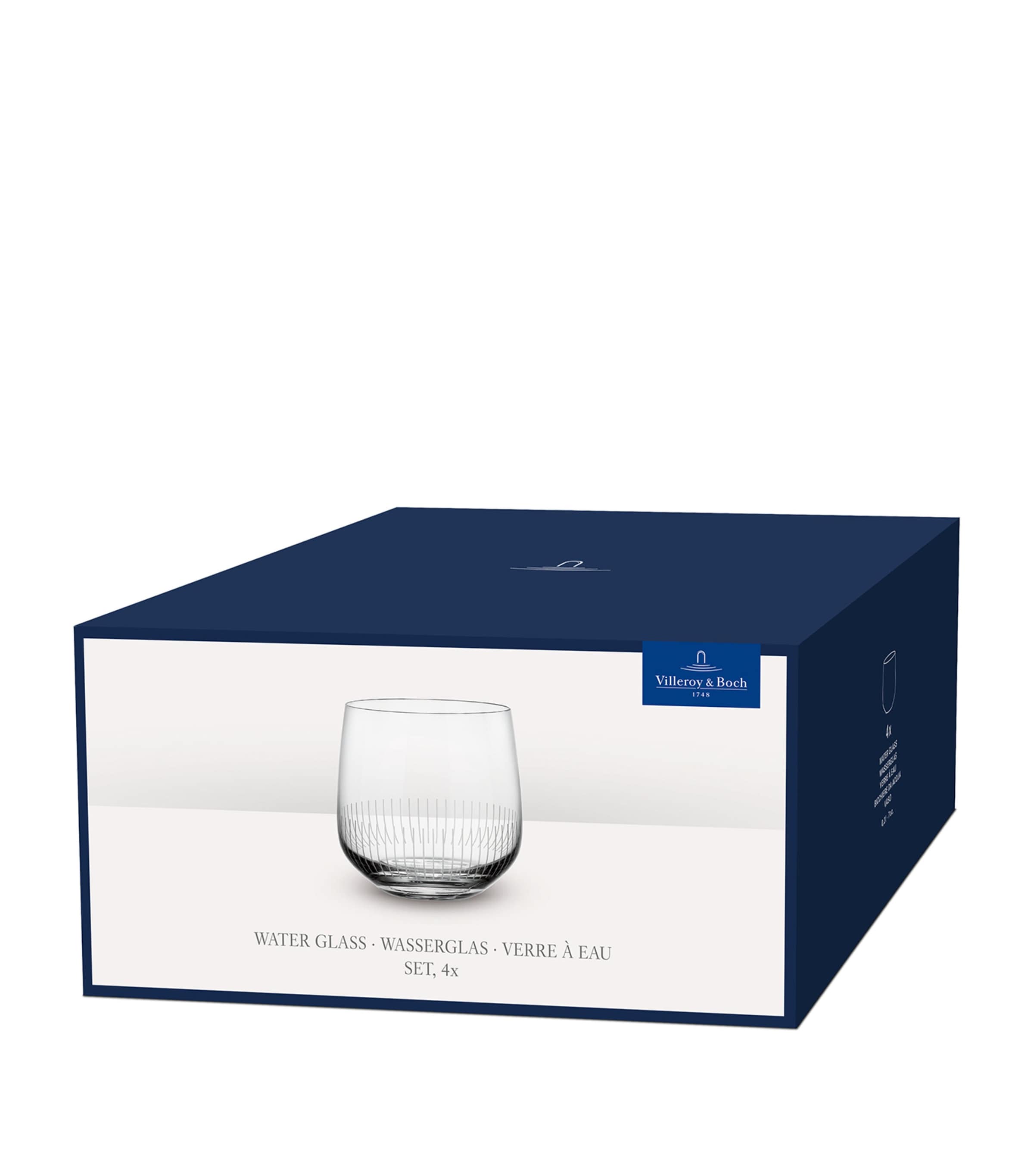 Villeroy & Boch Afina crystal water glasses set of 4 200ml (British brand)