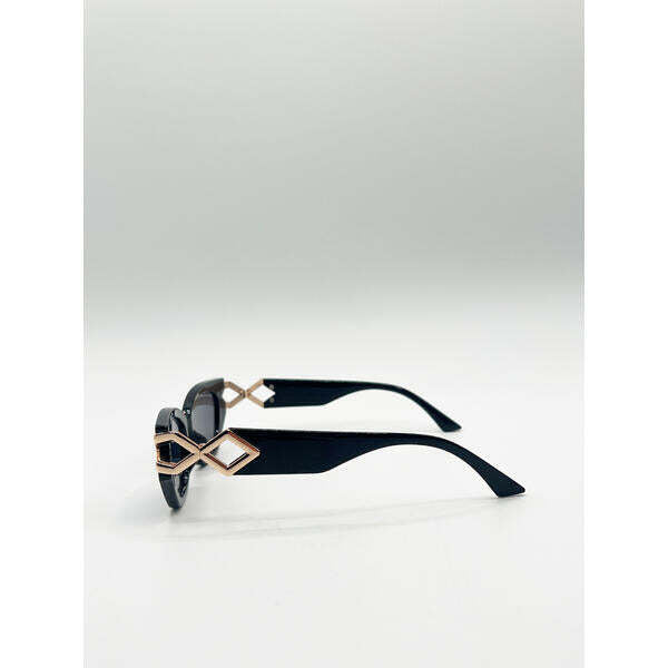 SVNX cat-eye diamond infinity sunglasses in black - British product