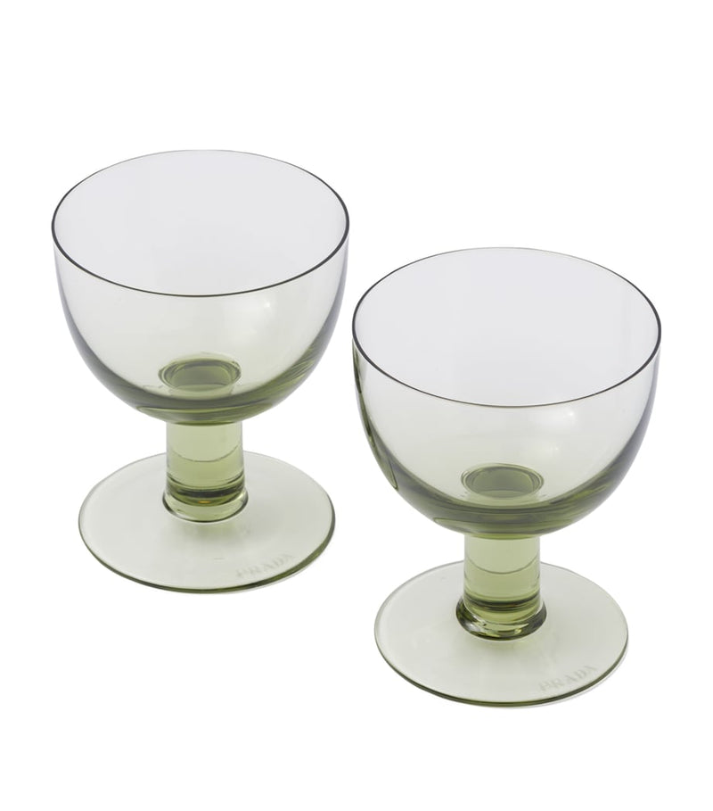 Prada Plinth water glasses set of two, imported from the UK