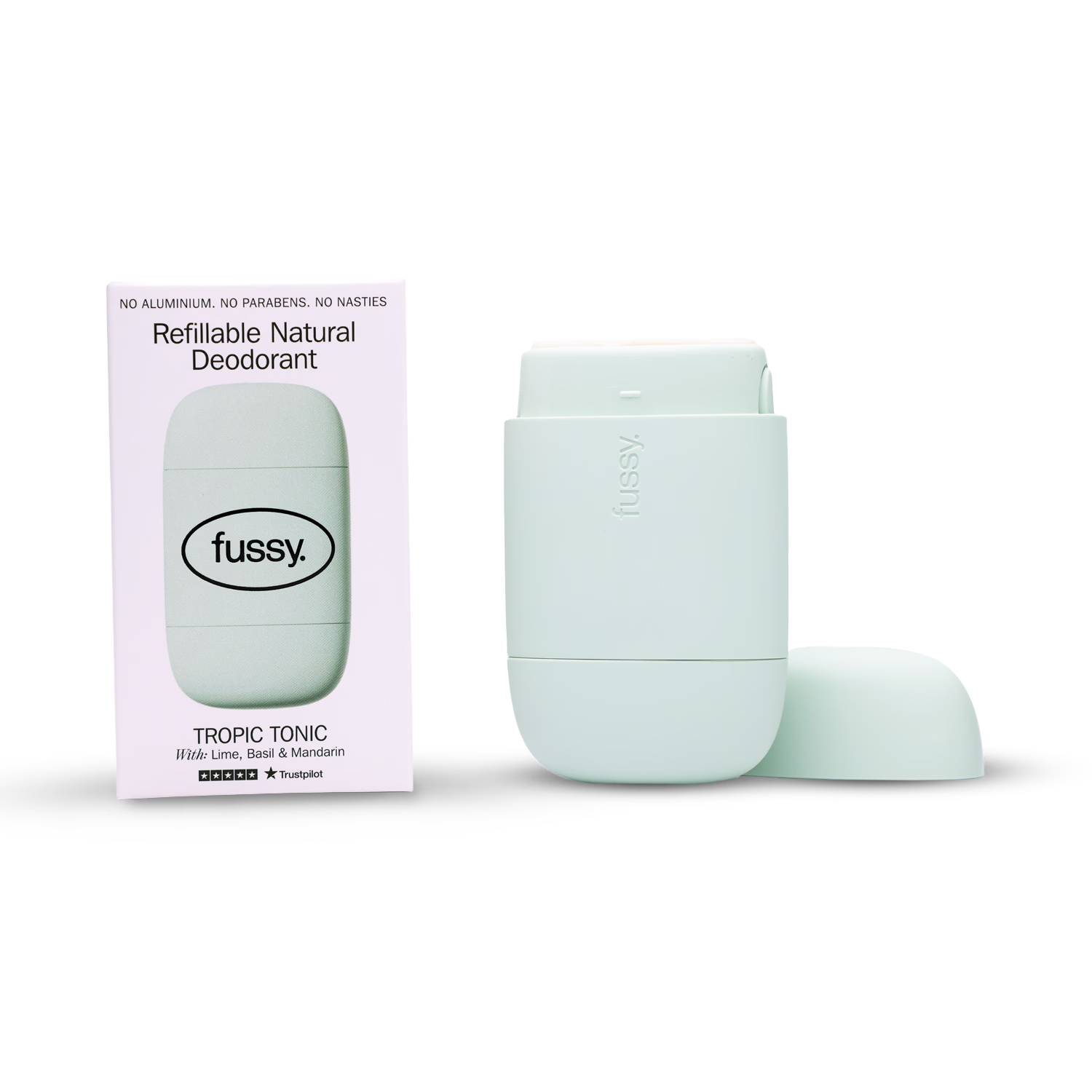Fussy natural deodorant Tropic Tonic starter pack, UK version