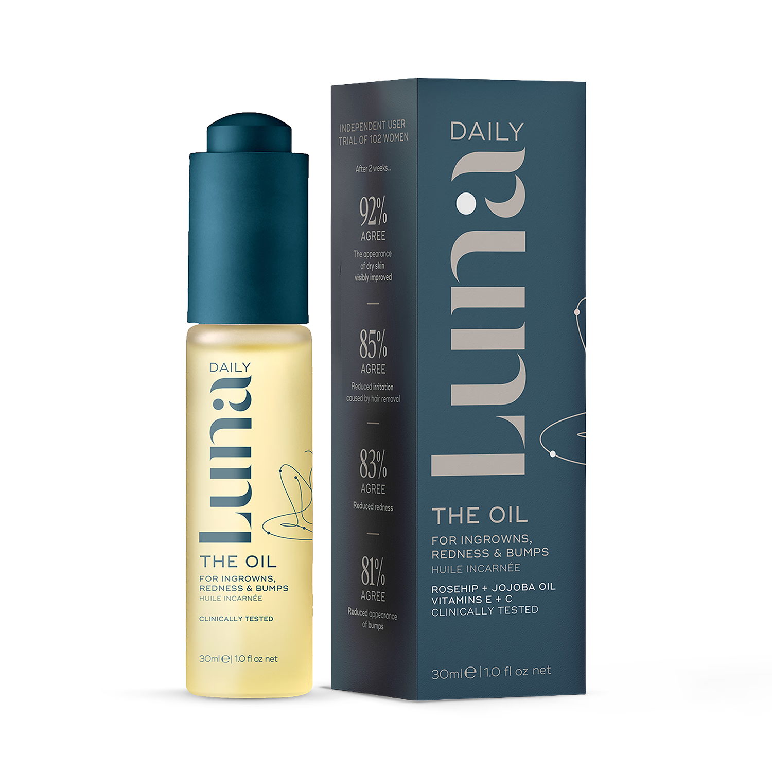 Luna Daily Oljen Multifunksjonell hudpleiebehandling 30ml, UK-versjon