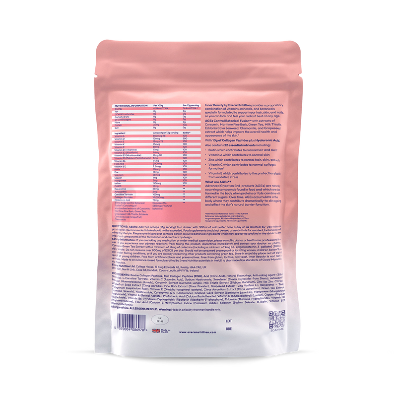 Evera Nutrition Inner Beauty supplement 364g, UK version