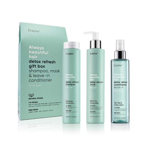 Erayba Detox Refresh shampoo mask conditioner set (British brand)