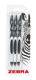 Zebra Ola Black Gel Pens 3pk Office Supplies ASDA   