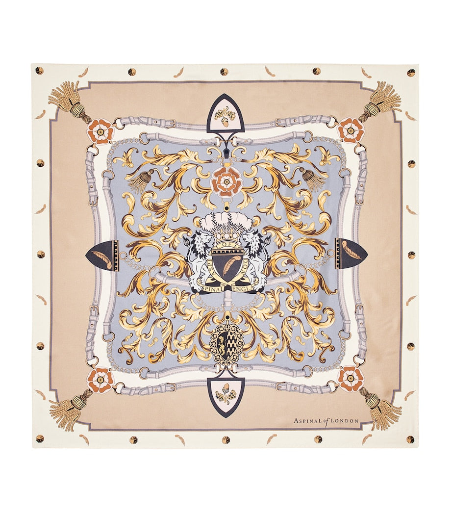 Aspinal of London silk signature scarf 90cm, UK version