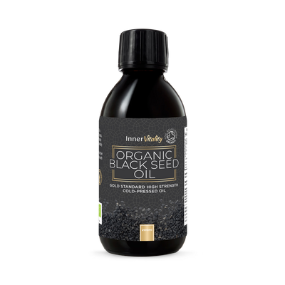 Holland & Barrett Inner Vitality Organic Black Seed Oil Gold 200 ml- Buy online at McGrocer