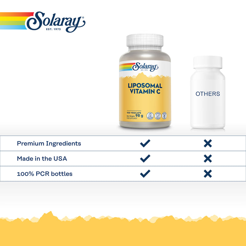 Solaray Liposomal Vitamin C supplement 100 capsules - British product